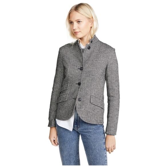 Rag & Bone Slade Italian Tweed Blazer Black Multi 00 - Picture 7 of 12